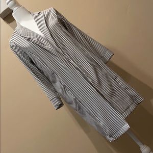 Black and white striped blazer